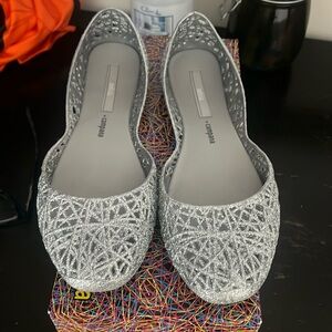 Melissa + campana silver color size 9